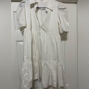 TCEC White Poplin Dress-Medium